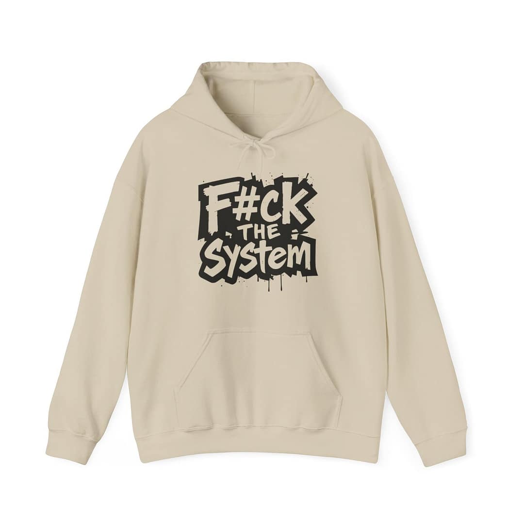 F#ck the System Men's Hoodie - Image 6