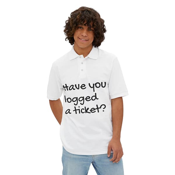 Have you logged a ticket? Men's Polo Shirt - Image 2